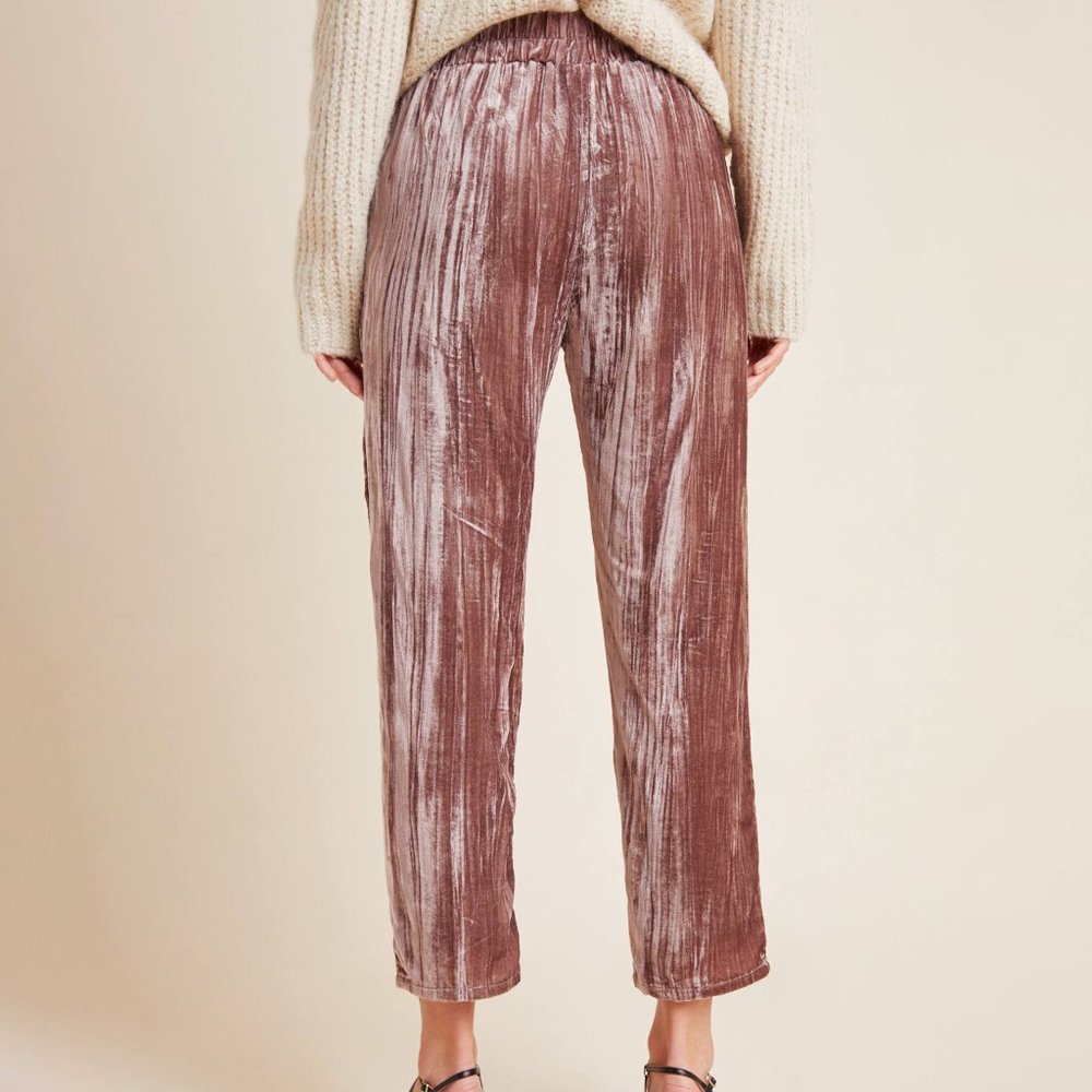 Anthropologie Josephine Velvet Tapered Trousers - Picture 2 of 5